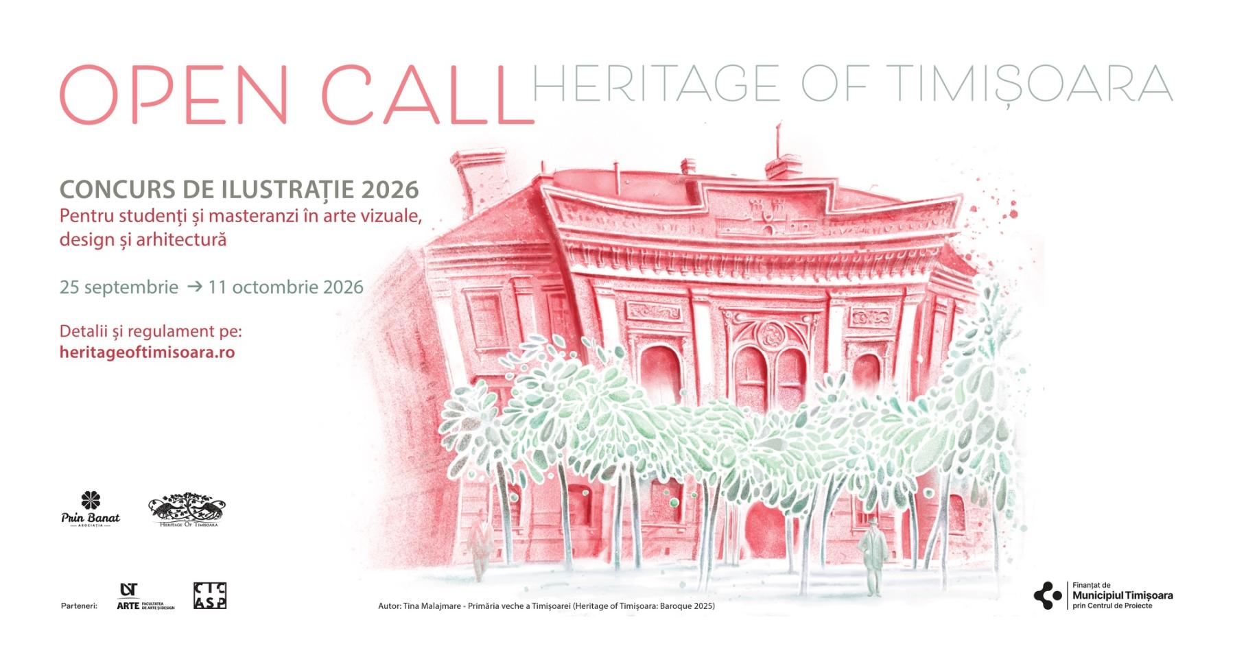 Open Call: concurs de ilustrație Heritage of Timișoara 2026