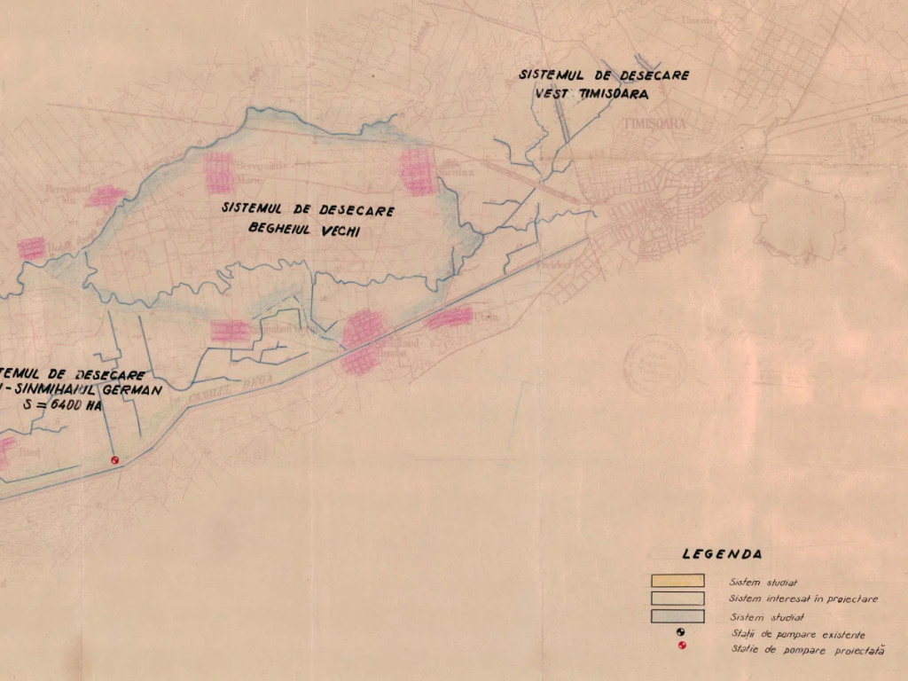 Plan de ansmablu al sistemului de desecare Rauti-Sinmihaiul German