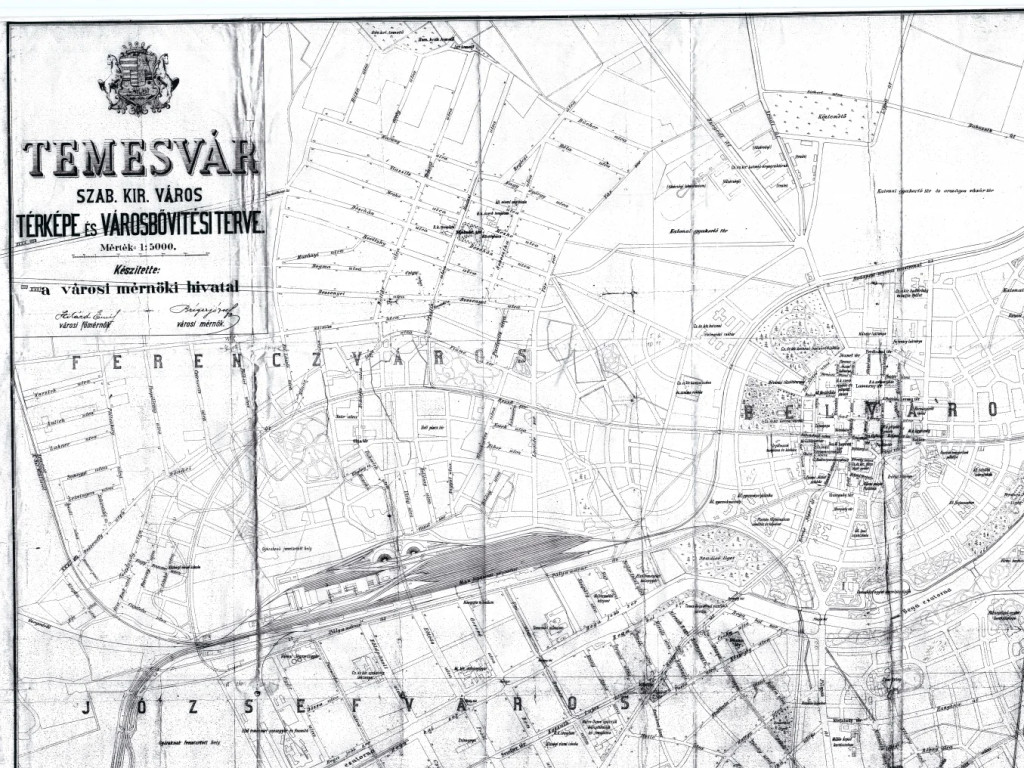 Timisoara._Harta_orasului_si_planul_de extindere_urbana