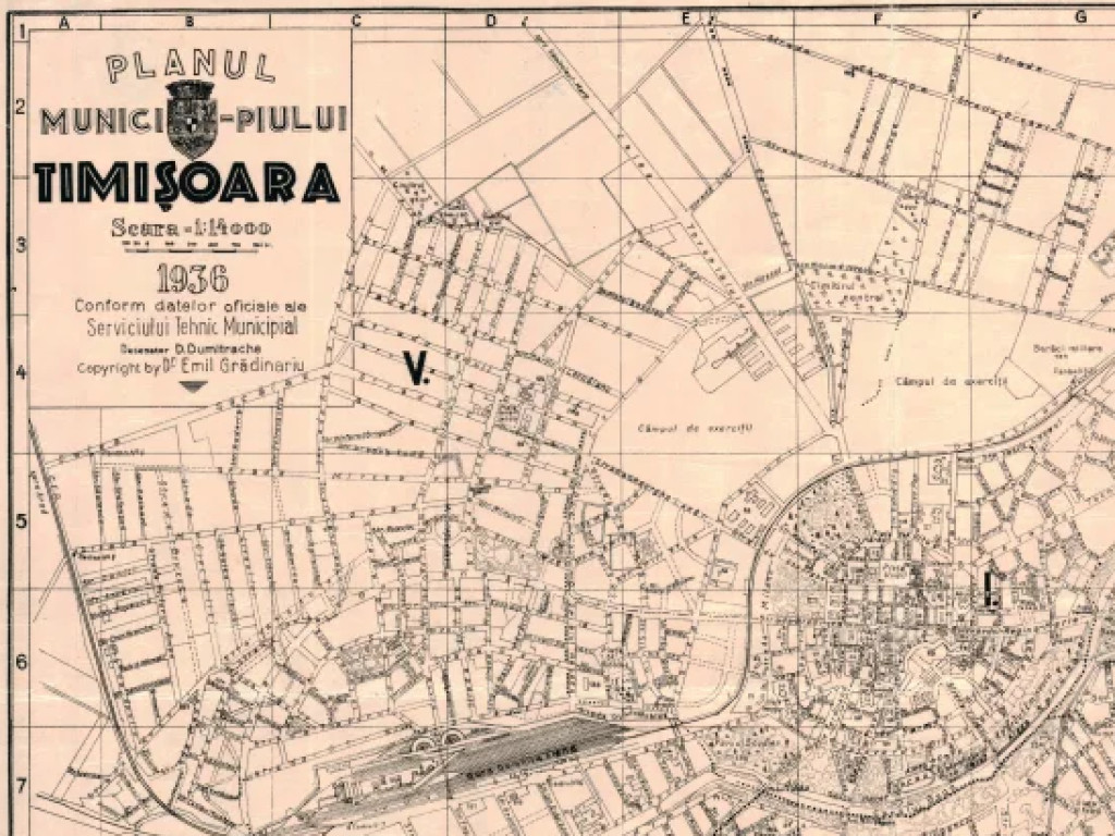 Planul Municipiului Timișoara - 1936