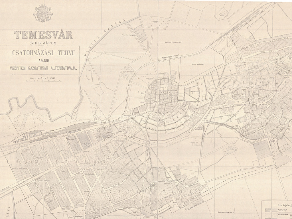 Planul de canalizare al orașului Timișoara. Alternativa Direcției Regale Maghiare de Construcții Hidrotehnice.